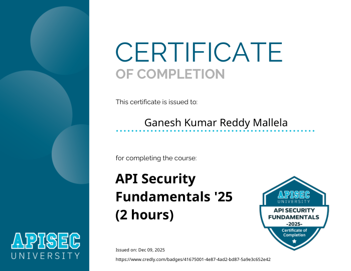 API Security Fundamentals '25 — APIsec University