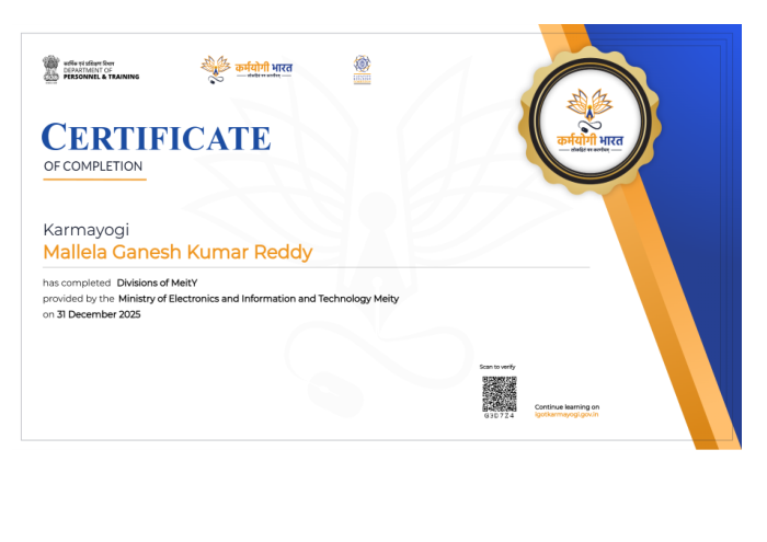 Divisions of MeitY — Ministry of Electronics and Information Technology — iGOT Karmayogi